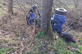 Śmiertelny wypadek pod Bełchatowem! Kierowca quada huknął w drzewo [ZDJĘCIA]