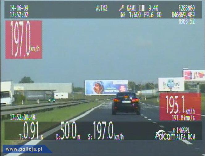Pędzili krajową "siódemką" z prędkością 200 km/h