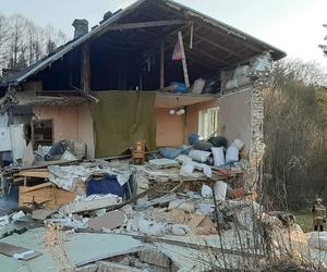 Wybuch gazu w Rudnikach zniszczył dom jednorodzinny