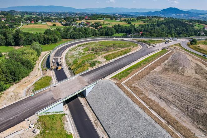 Obejście Węgierskiej Górki - postęp prac w lipcu 2024