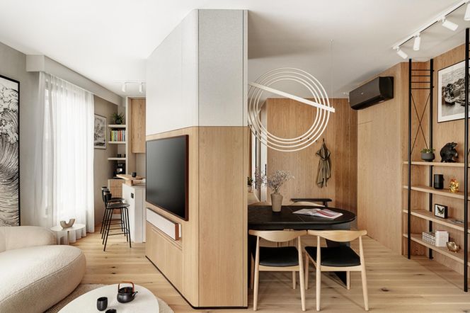 Światło, drewno i cisza - gdy wnętrze staje się azylem. Apartament Japandi autorstwa Jana Sikory