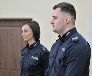 Młodzież z siedleckiego Elektryka podczas spotkania z policjantami z Komendy Miejskiej Policji w Siedlcach