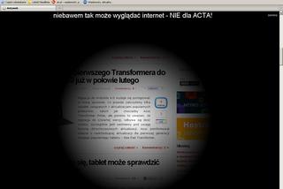 Nie dla ACTA - protest na Antyweb.pl