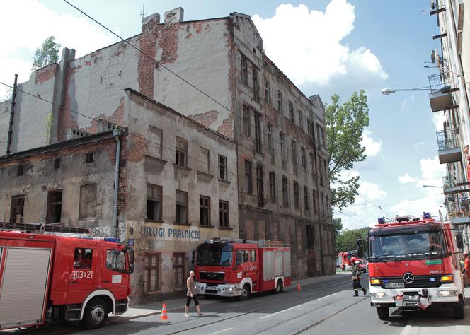 Zawalona kamienica Łódź 2