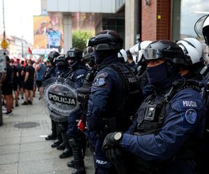 Protest przeciwko imigrantom.Tysiące kibiciów na ulicach Katowic