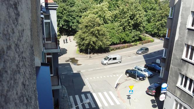 Policyjny konwój w Katowicach