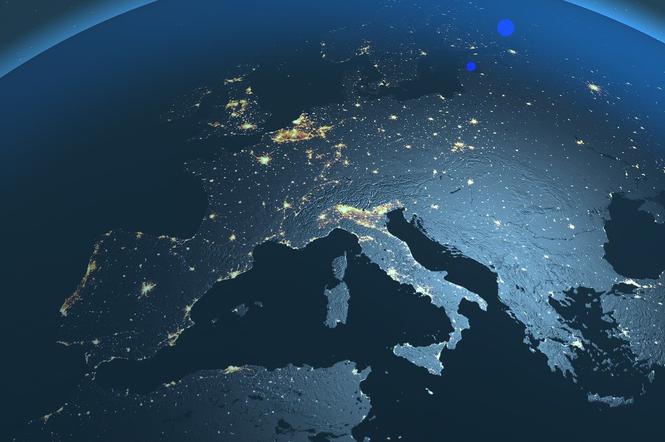 Nocna mapa Europy