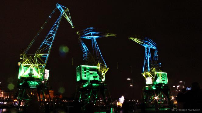 Iluminacja szczecińskich dźwigozaurów
