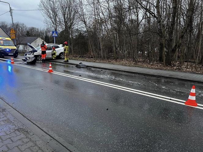 Wypadek w Katowicach na ul. Kołodzieja