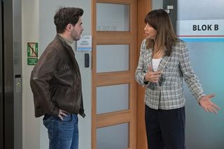 Pierwsza miłość odc. 4018. Kacper (Damian Kulec), Grażyna (Grażyna Wolszczak)