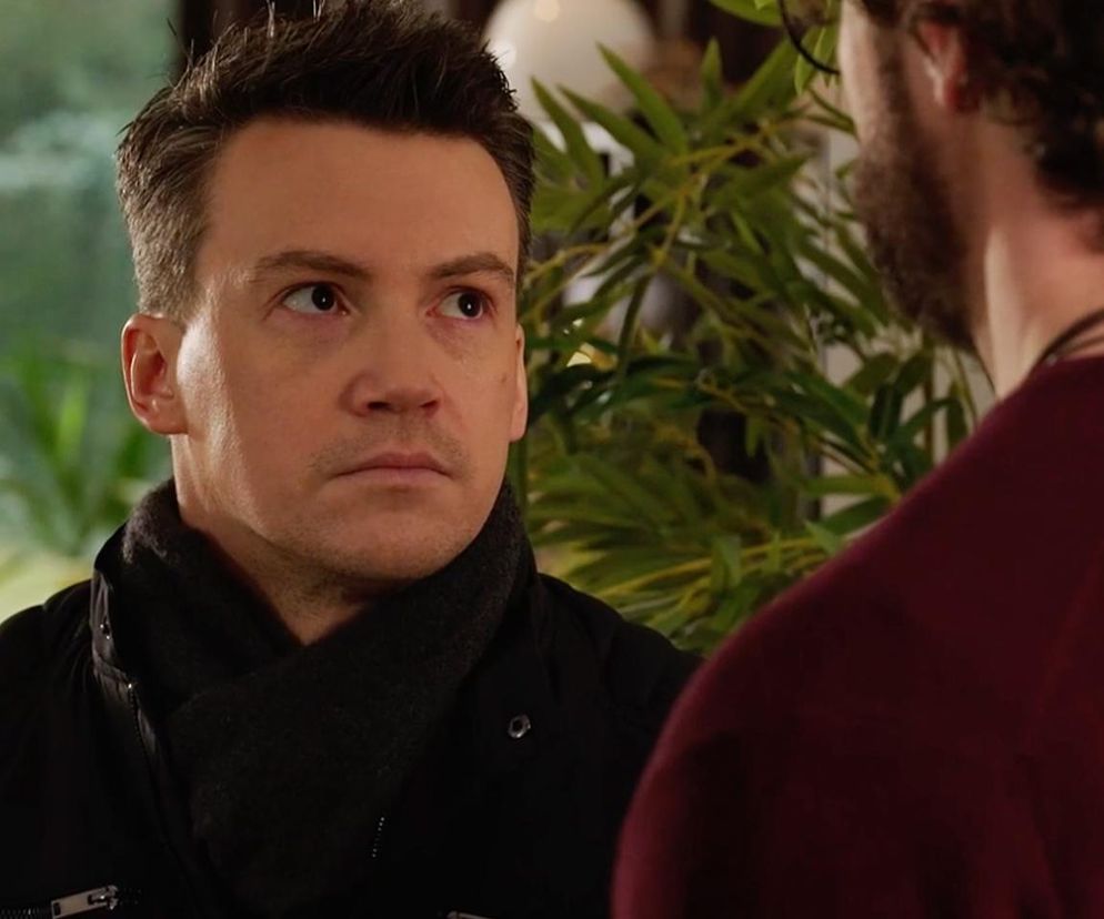 M jak miłość, odcinek 1860, kulisy serialu: Jakub (Krzysztof Kwiatkowski), Mariusz (Mateusz Mosiewicz) 