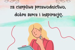 Podziękowanie dla nauczyciela do druku