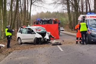 Tragiczny wypadek pod Jarocinem! Nie żyje 29-letni kierowca, a jego żona trafiła do szpitala [ZDJĘCIA]