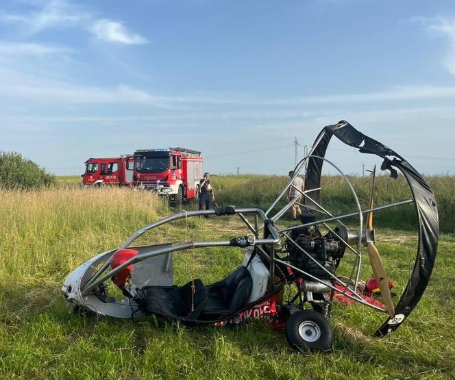 Wypadek motoparalotni w Sitańcu