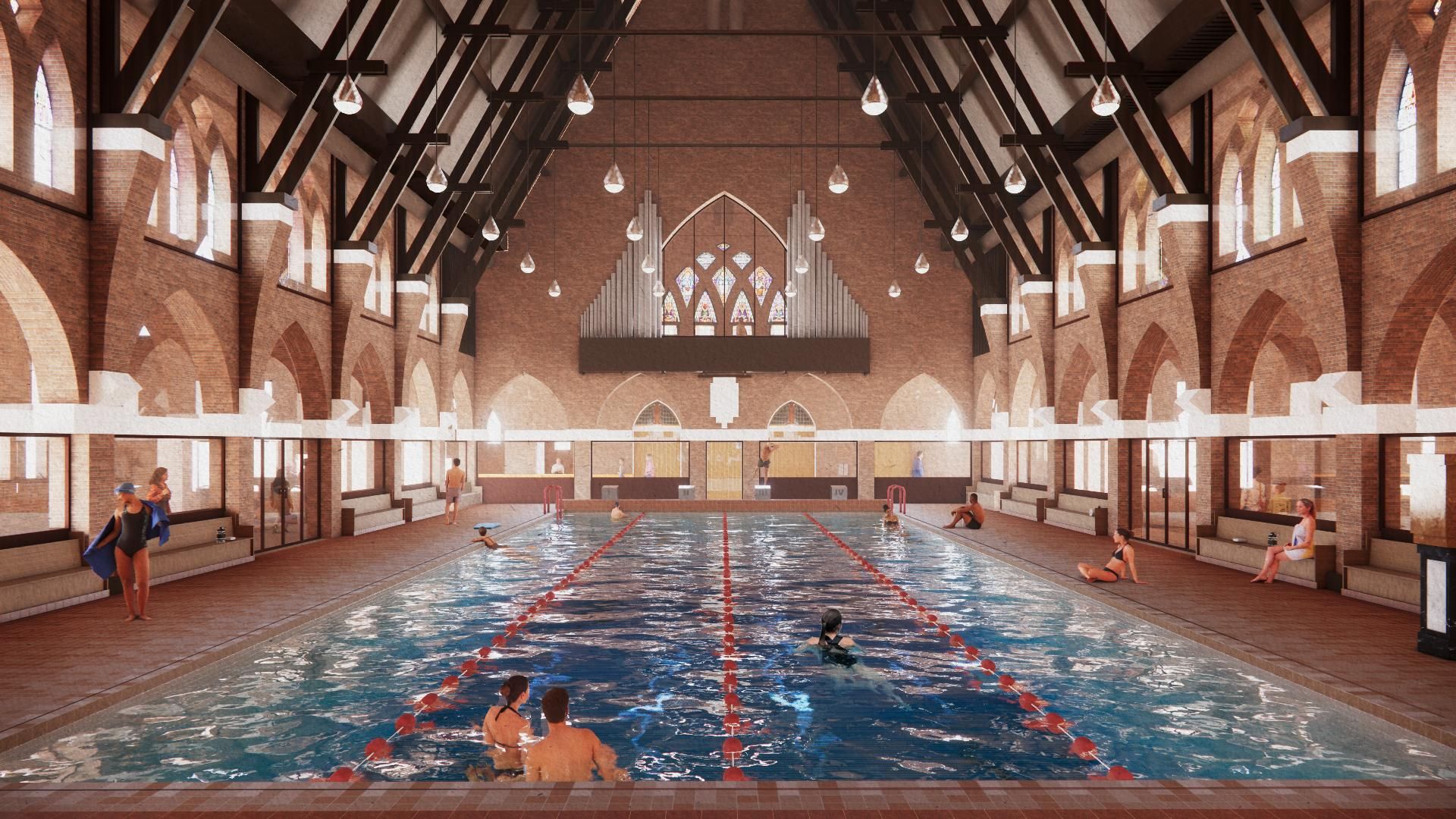 "Holy Water" - kościół zamieniony w basen w Heerlen, Holandia 