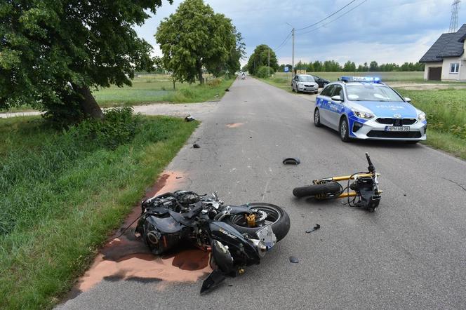 Tragiczny wypadek pod Wyszkowem. Motocykl rozerwało na pół