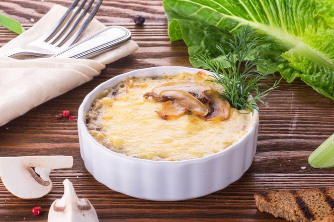 Zapiekanka z pieczarkami i amarantusem