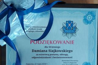 10-letni Damian uratował życie mężczyzny