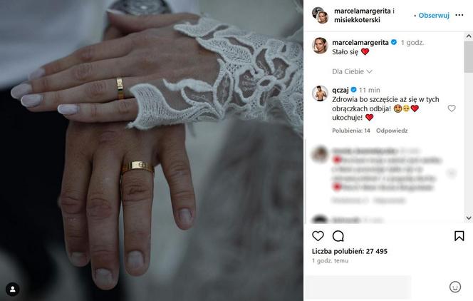 Misiek Koterski i Marcelina Leszczak wzięli ślub