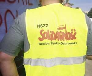 Protest górników i hutników ze Śląska w Warszawie