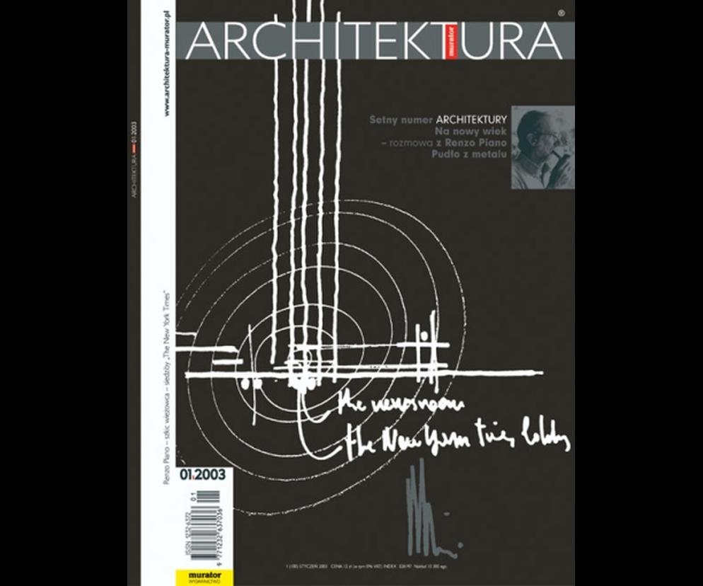 Okładka Miesięcznik Architektura 01/2003