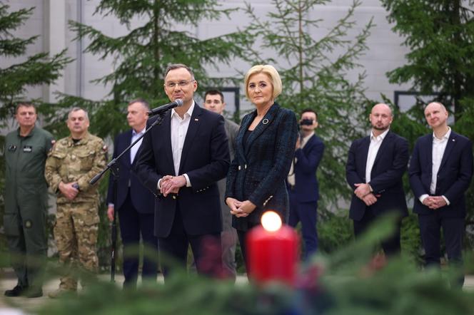 Andrzej Duda w Bazie Lotniczej w Amari