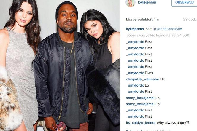 Kanye West, Kendall Jenner i Kylie Jenner
