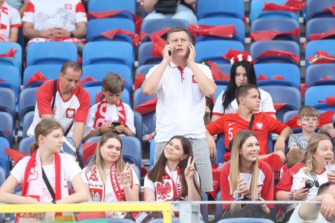 Kibice na meczu Polska - Mołdawia