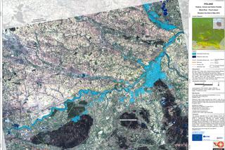 Zdjęcie satelitarne ujścia Dunajca do Wisły