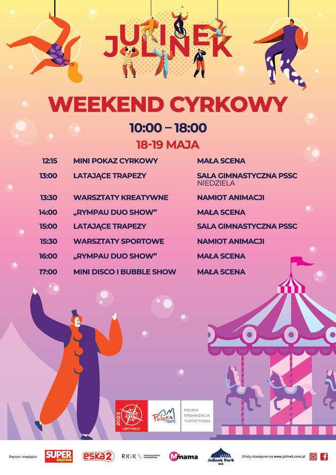 Weekend Cyrkowy w Julinek Park 18-19 maja