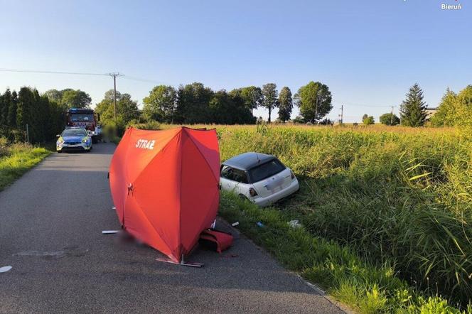 Tragedia w Bieruniu. Kierowca wjechał w cyklistę na przejeździe rowerowym. Mężczyzna nie żyje