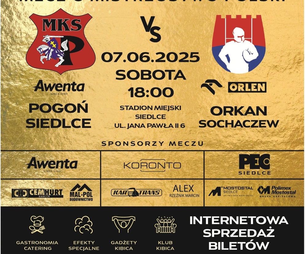 MKS Pogoń Awenta Siedlce z szansą na złoty medal Ekstraligi Rugby