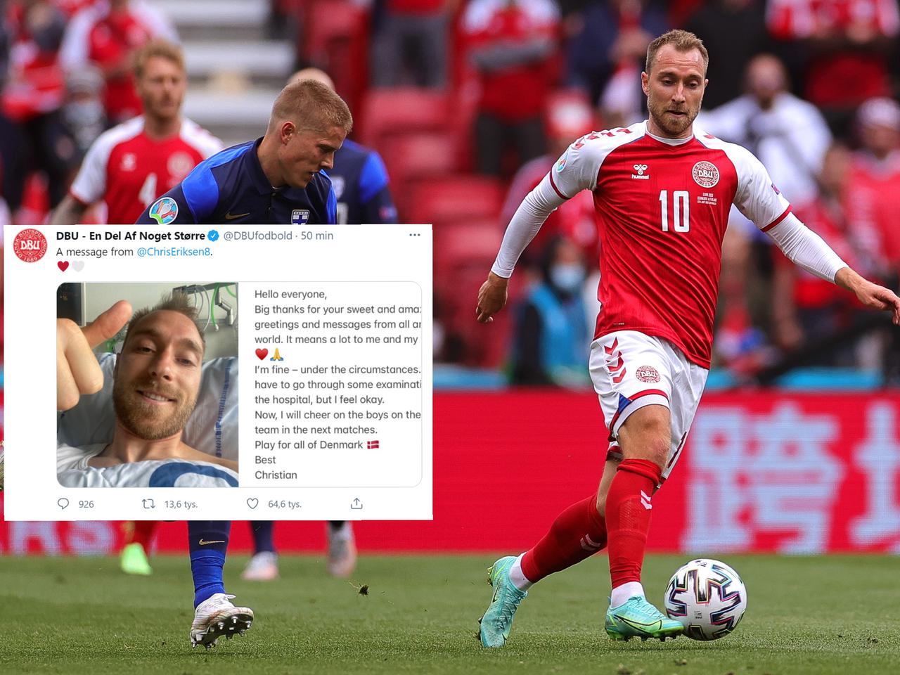 Na murawie przestało mu bić serce, ale właśnie wrócił na boisko! Tak gra Christian Eriksen [WIDEO]