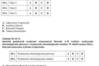 EGZAMIN GIMNAZJALNY 2013 HISTORIA, WOS - ARKUSZE, ODPOWIEDZI