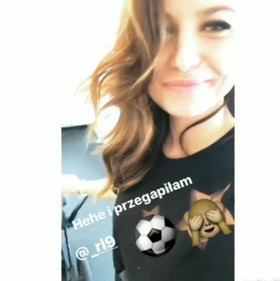 Anna Lewandowska na meczu Bayernu