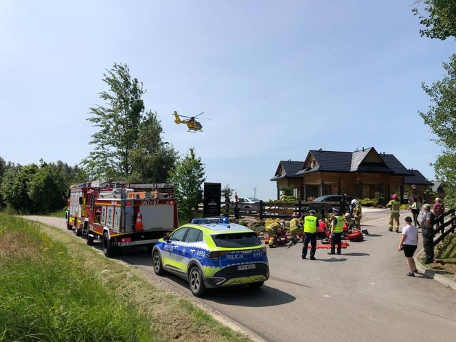 Wypadek motocyklistów w Baryczce