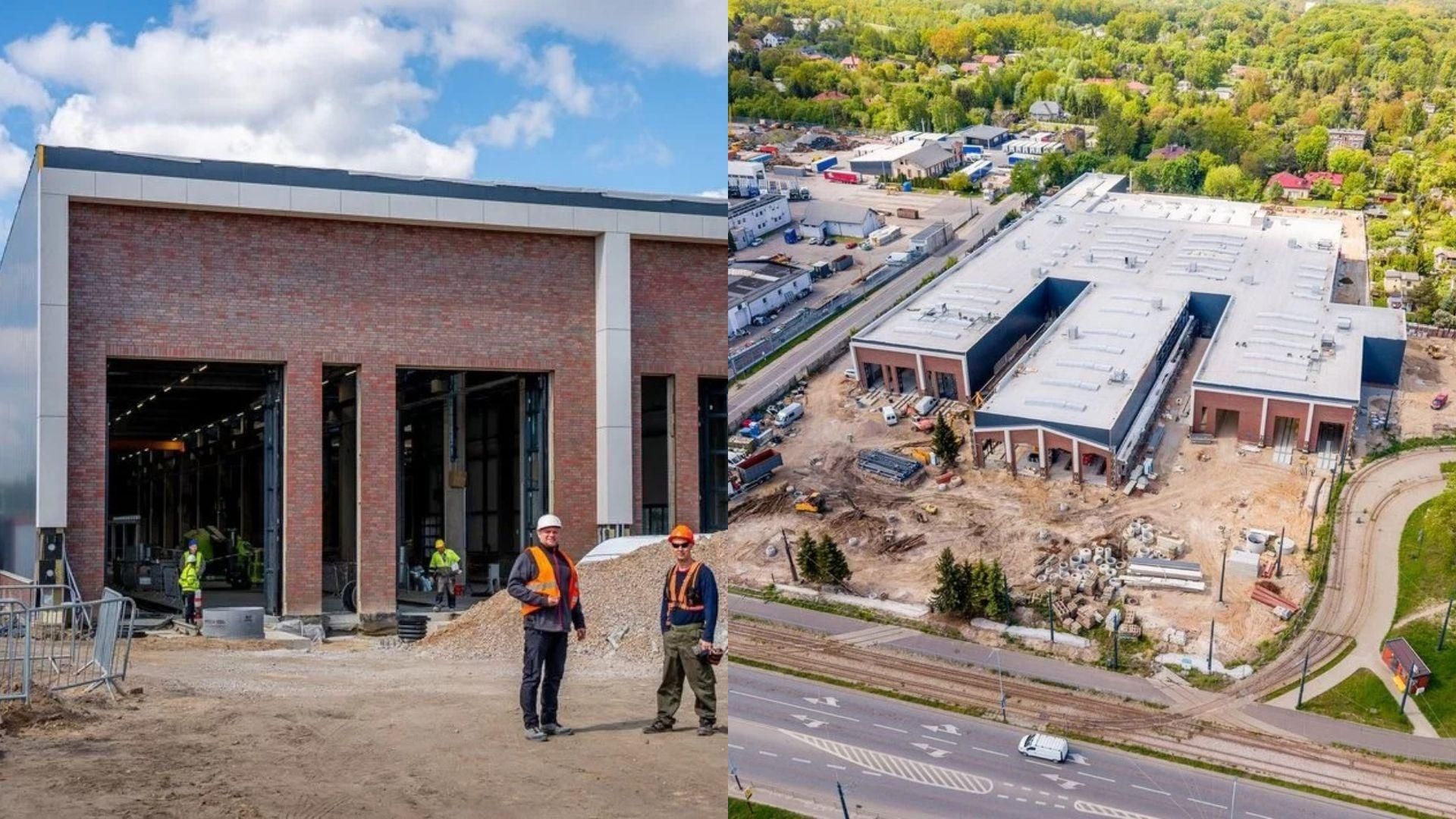 Dawna zajezdnia Helenówek w Łodzi w trakcie przebudowy