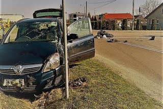 Żerków: Zderzenie samochodu z motocyklem! Kierująca ZIGNOROWAŁA znaki! Lądował helikopter LPR