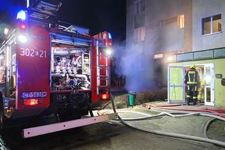 Poważny pożar w bloku w Bydgoszczy