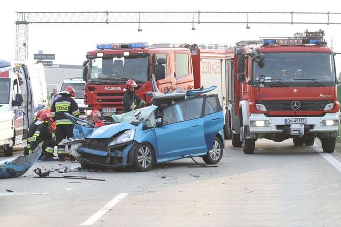 Wypadek na autostradzie