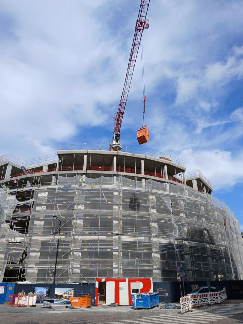 Villa Bogoria w Warszawie podczas budowy