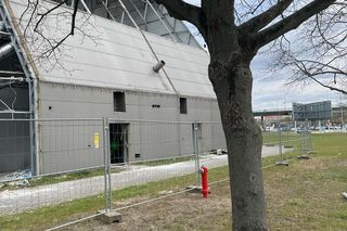 Rozbiórka hali Opery na Zamku