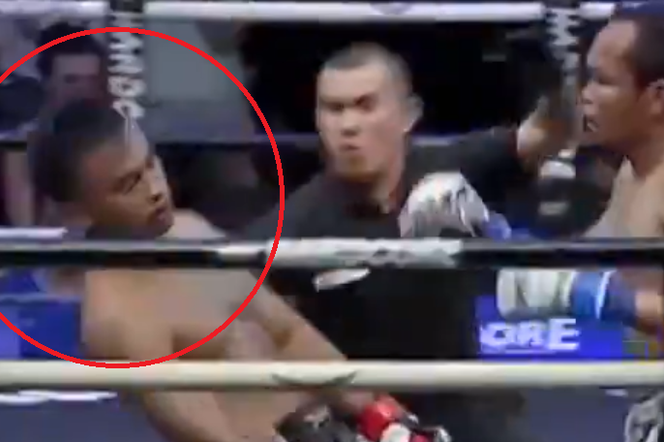 Brutalny nokaut w tajskim boksie