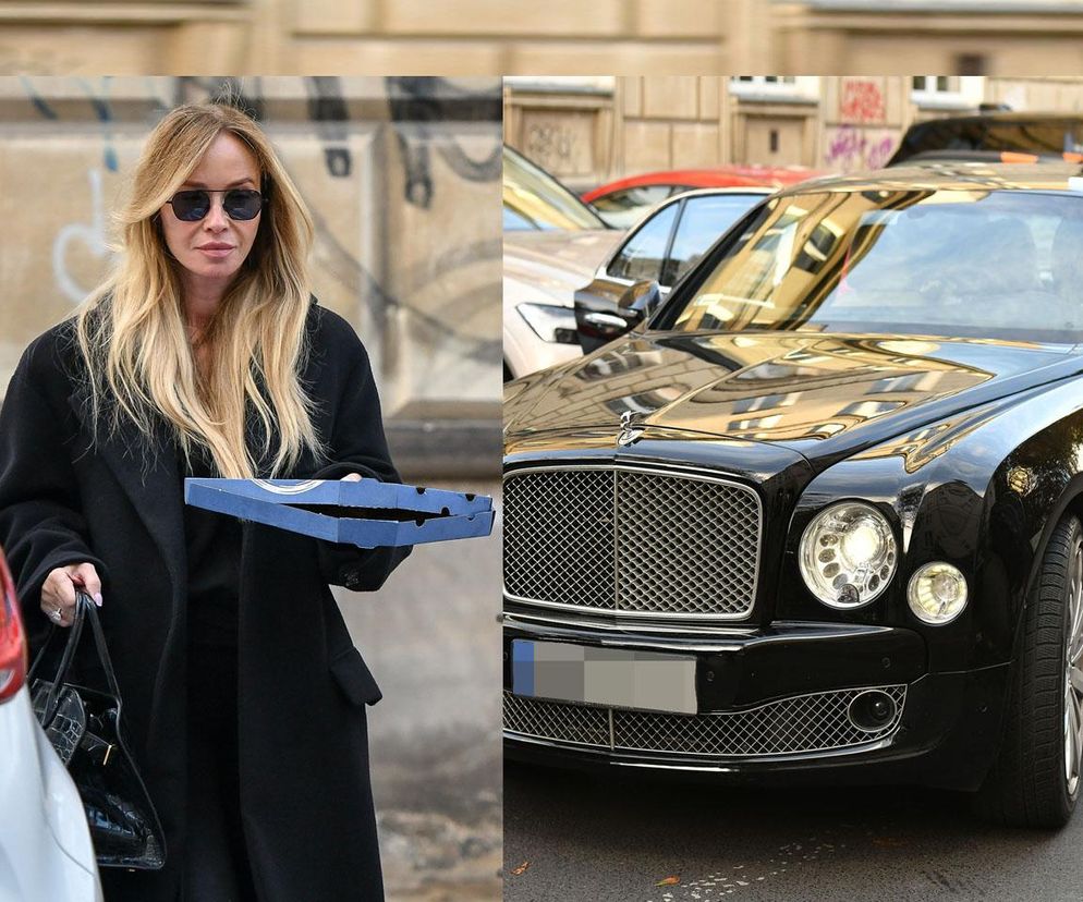 Joanna Przetakiewicz Bantleyem po pizzę