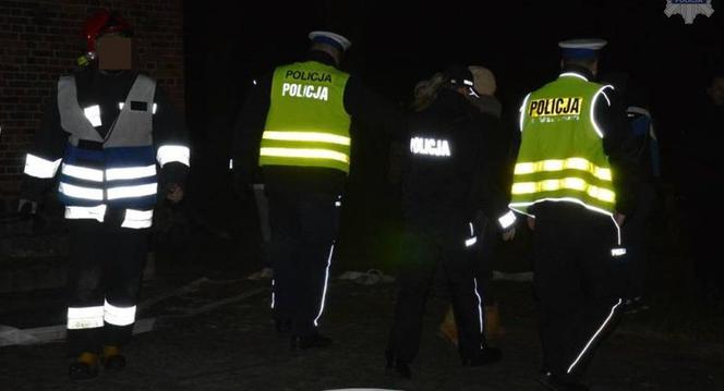 Policja pożar