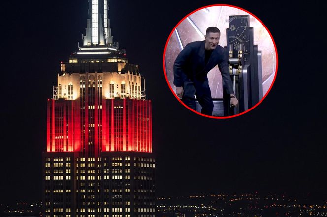 Robert Lewandowski w Nowym Jorku! Rozświetlił Empire State Building na Święto Niepodległości! 