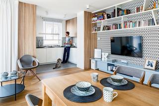 70-m mieszkanie w bloku. Nie do końca wiedzieliśmy, czego chcemy. Architekt nalegał na firanki