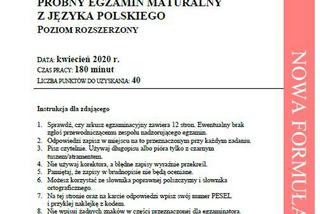 Matura próbna 2020 język polski - rozszerzony