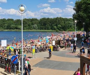 Plażowicze opanowali Pogorię III. Rekordowa frekwencja