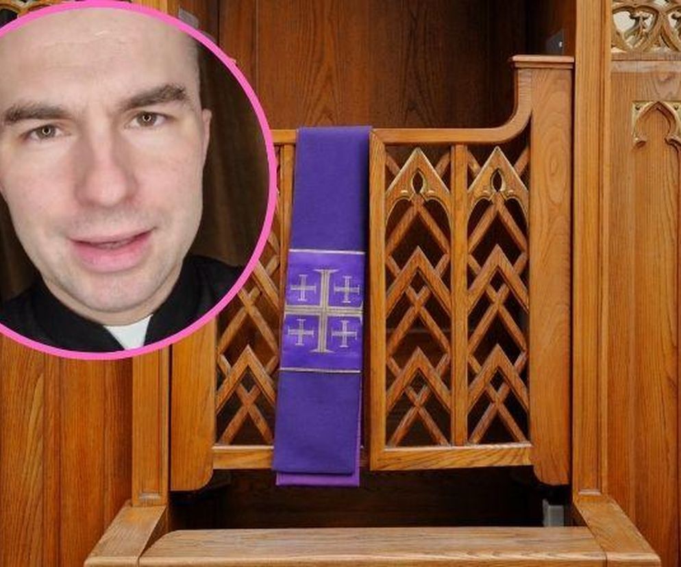Ksiądz i konfesjonał 